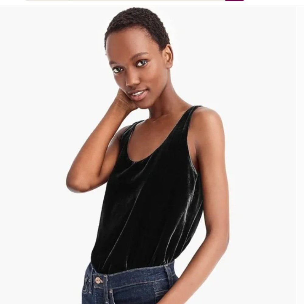 J. Crew Black Velvet Tank